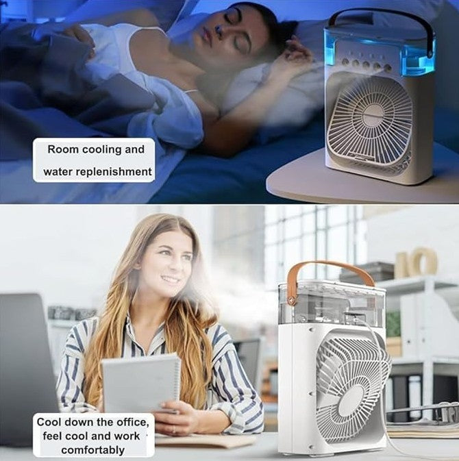 Cooling Fan with Ice – Portable Personal Air Cooler, USB Powered, UAE Shipping Rusoft Innovation