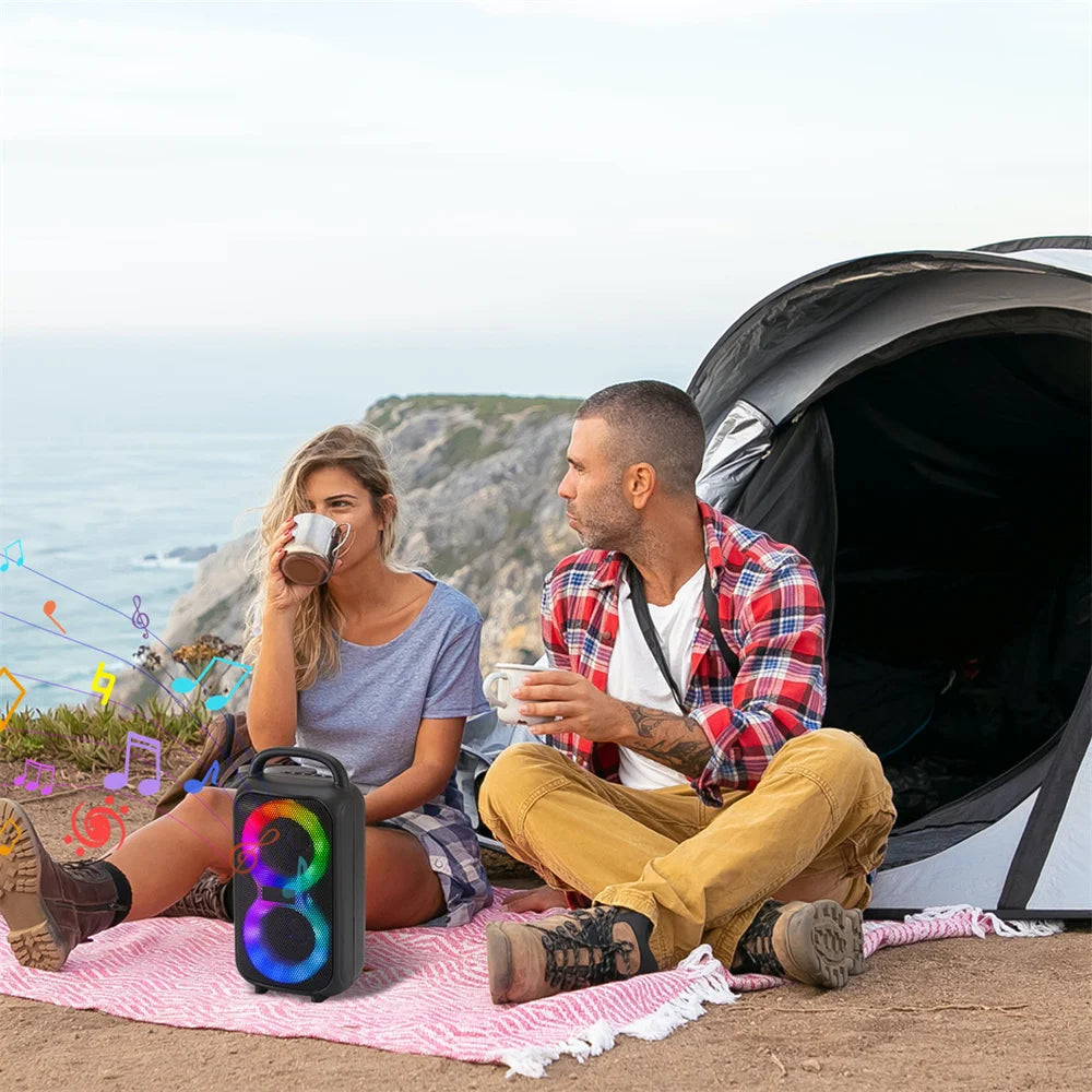 Altavoz Portátil 1000W Party Bluetooth con Subwoofer Dual para Fiesta y Exteriores Rusoft Innovation