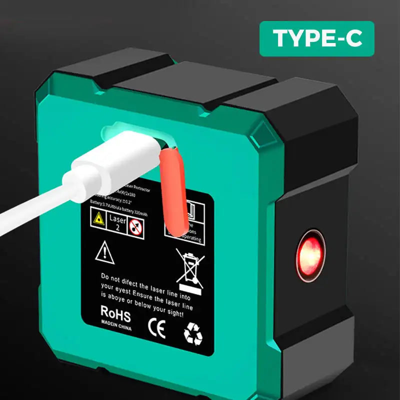 Laser Digital Protractor Inclinometer Laser Level Ruler USB Chargable Inclinometer Magnetic Base Goniometer Magnet Angle Finder Rusoft Innovation