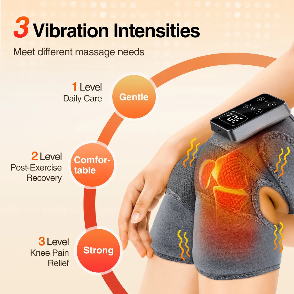 Masajeador Eléctrico de Rodilla y Articulaciones con Compresa Caliente Rusoft Innovation