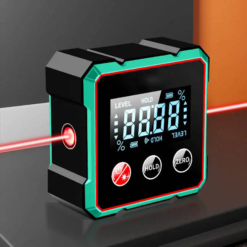 Laser Digital Protractor Inclinometer Laser Level Ruler USB Chargable Inclinometer Magnetic Base Goniometer Magnet Angle Finder Rusoft Innovation