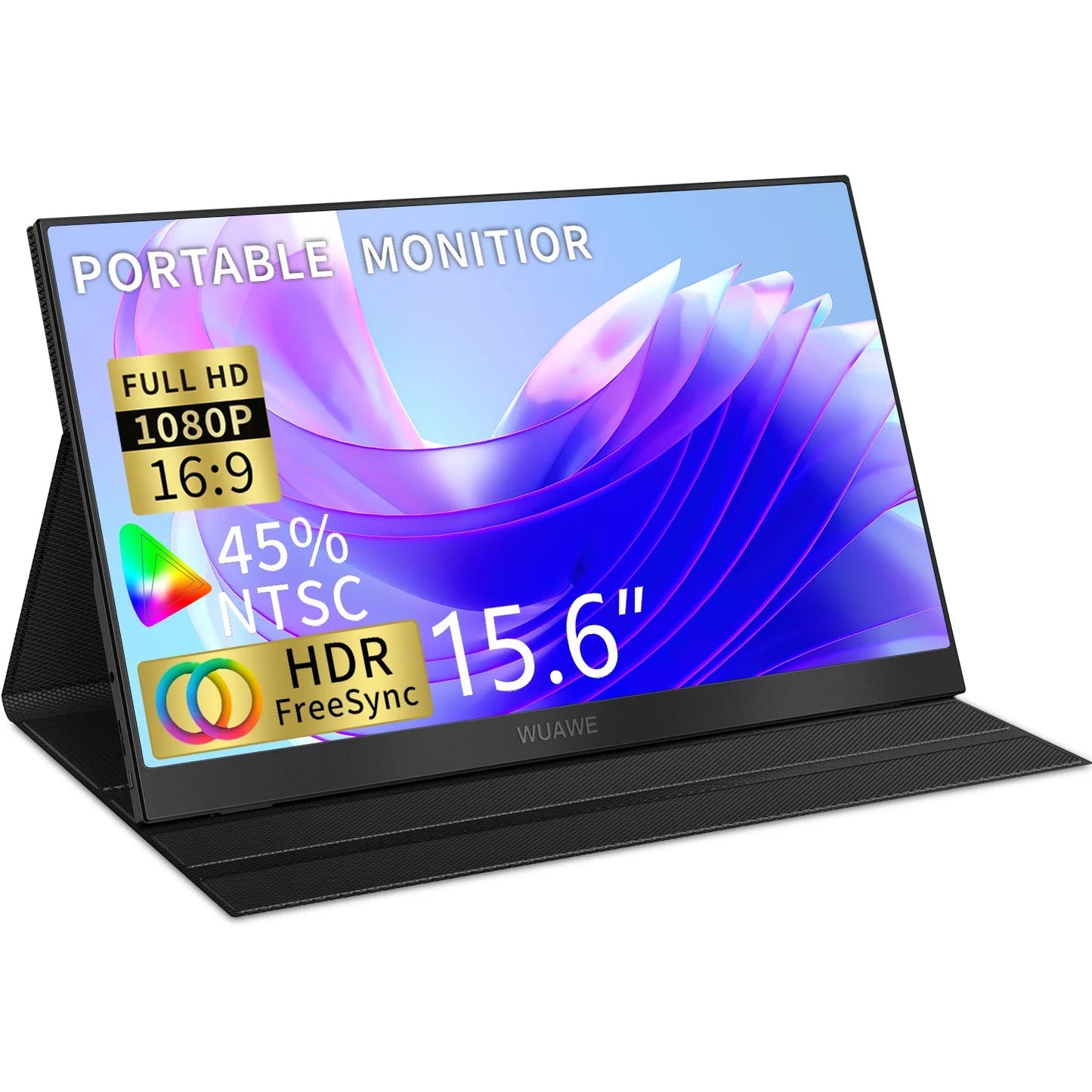 Monitor Portátil HDRinch 2024 de 15.6" Full HD 1080p – Pantalla Externa con USB-C y HDMI, 100% sRGB, Ideal para Laptop, Viajes, Gaming y Oficina Rusoft Innovation