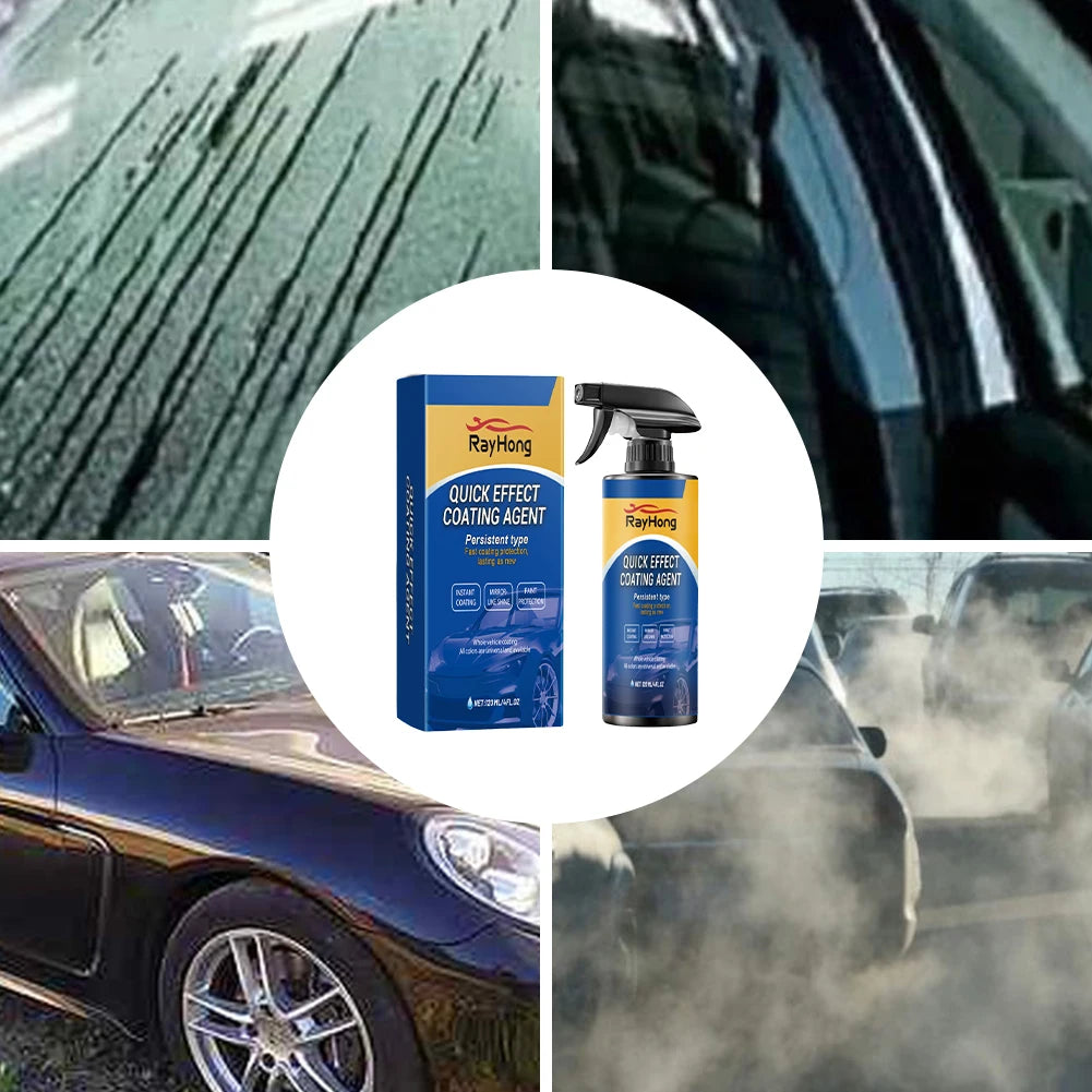 5-1PC 120ml Car Coating Hydrophobic Protection Quick-Dry Car Polishing Maintenance Spray Water Repellent Spray Car Accessories Rusoft Innovation