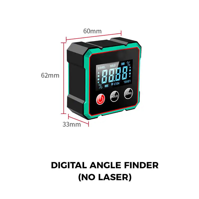 Laser Digital Protractor Inclinometer Laser Level Ruler USB Chargable Inclinometer Magnetic Base Goniometer Magnet Angle Finder Rusoft Innovation