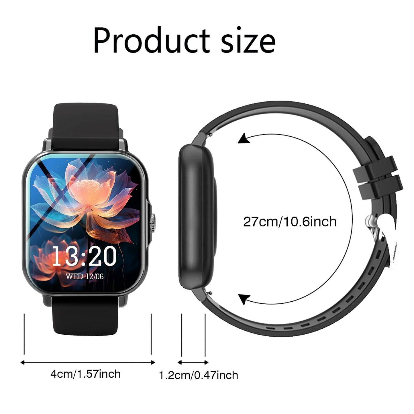 Reloj Inteligente Unisex 2.01” – Smartwatch con Llamadas Bluetooth, Monitor de Actividad, Deportes y Salud, Compatible con iOS y Android Rusoft Innovation
