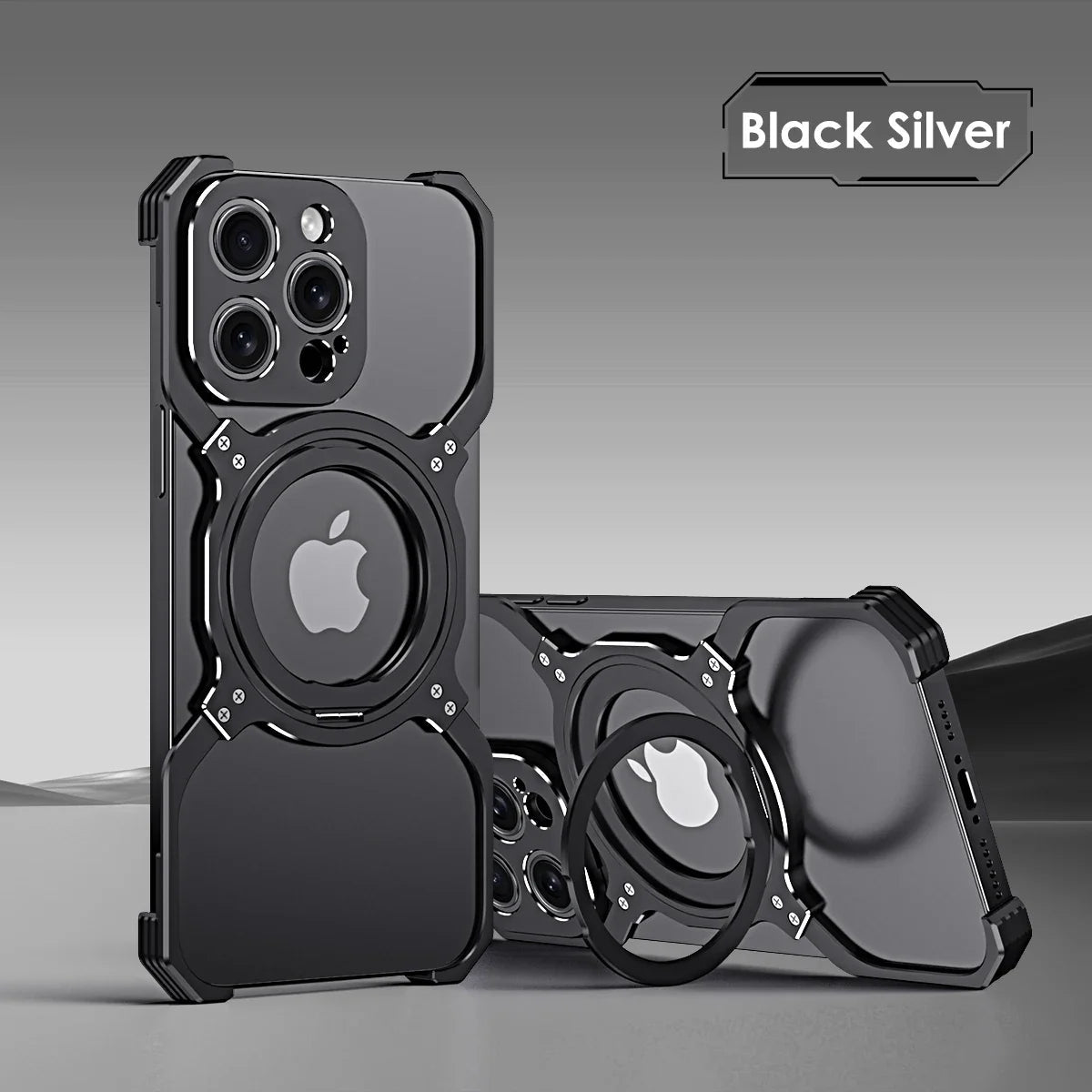 Funda Magnética 360° de Metal – Soporte y Protección para iPhone 13/14/15 Pro Max Rusoft Innovation