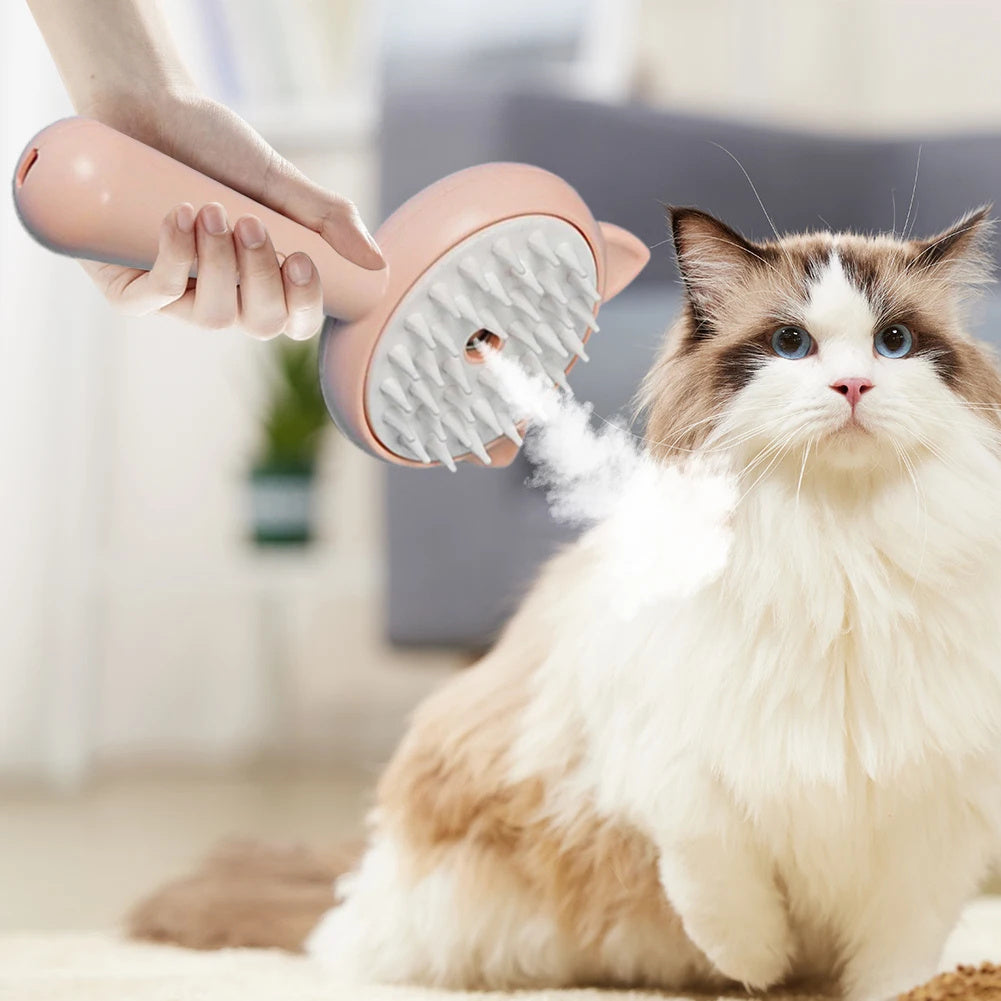 Cepillo Multifuncional para Mascotas – Autolimpiante, Recargable y con Niebla para Perros y Gatos Rusoft Innovation