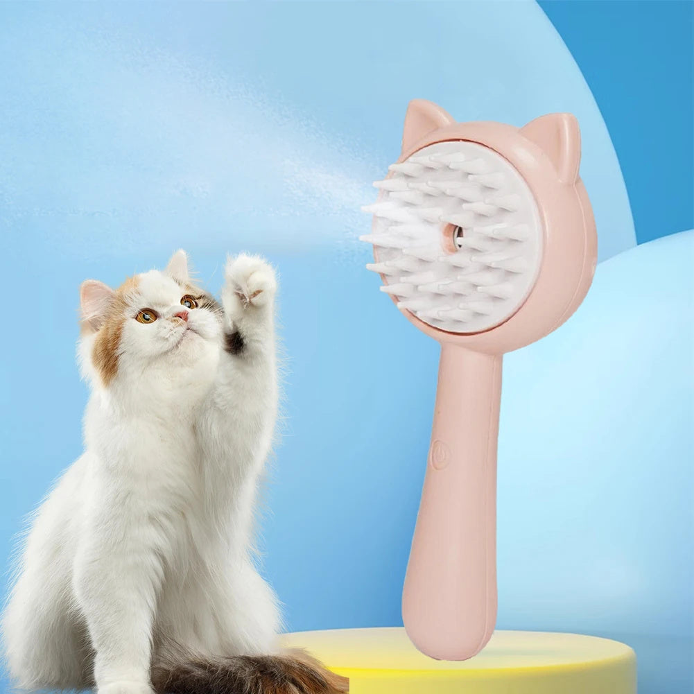 Cepillo Multifuncional para Mascotas – Autolimpiante, Recargable y con Niebla para Perros y Gatos Rusoft Innovation