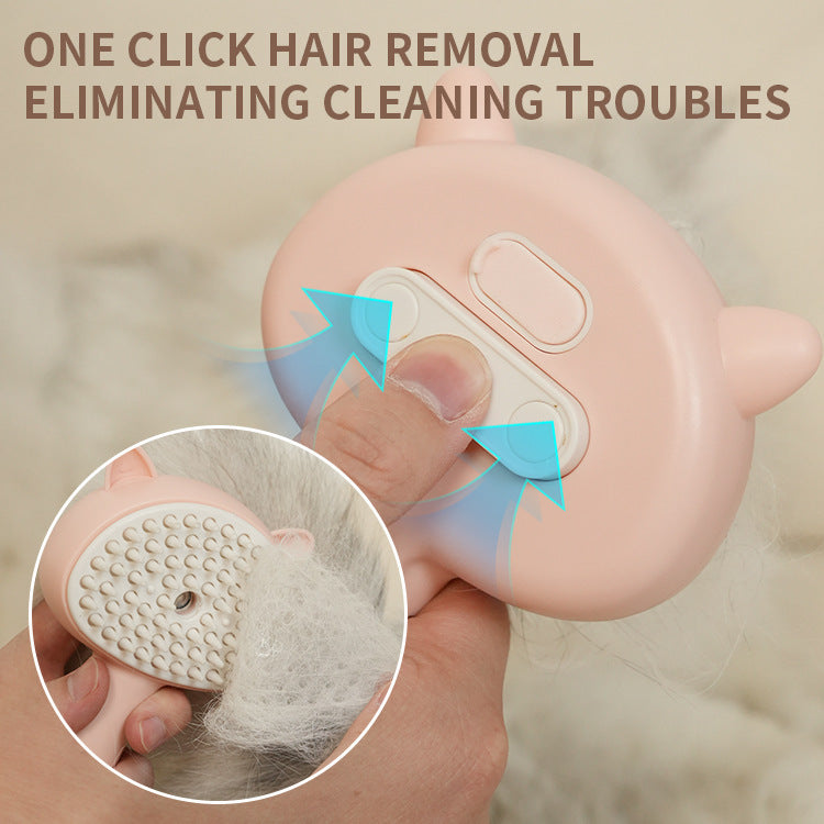 Hair Cleaning Brush With Mist Multifunctional Cat Grooming Brush Rechargeable Self Cleaning Slicker Brush For Pets Dogs & Catsb Pet Products Rusoft Innovation