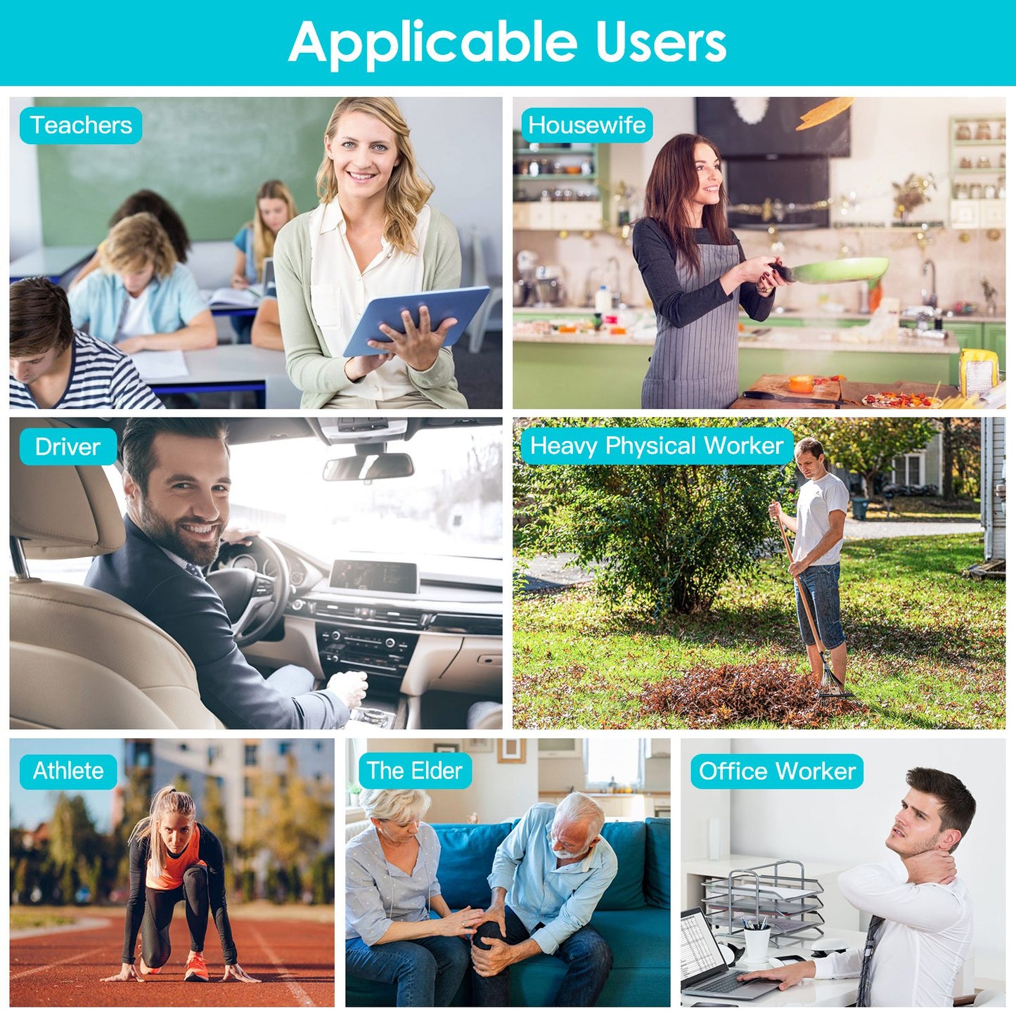 Masajeador de Cuello con 6 Rodillos 360° – Alivio Instantáneo Rusoft Innovation
