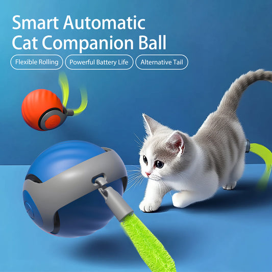 2025 Smart Interactive Cat Ball,Type-C Rechargeable Interactive Cats Toy,Automatic Cat Teaser Toy,Pet Supplies,New Year Gift Rusoft Innovation