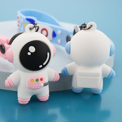 Dropshipping Cartoon Soft Glue Astronaut Keychain Spaceman Rusoft Innovation