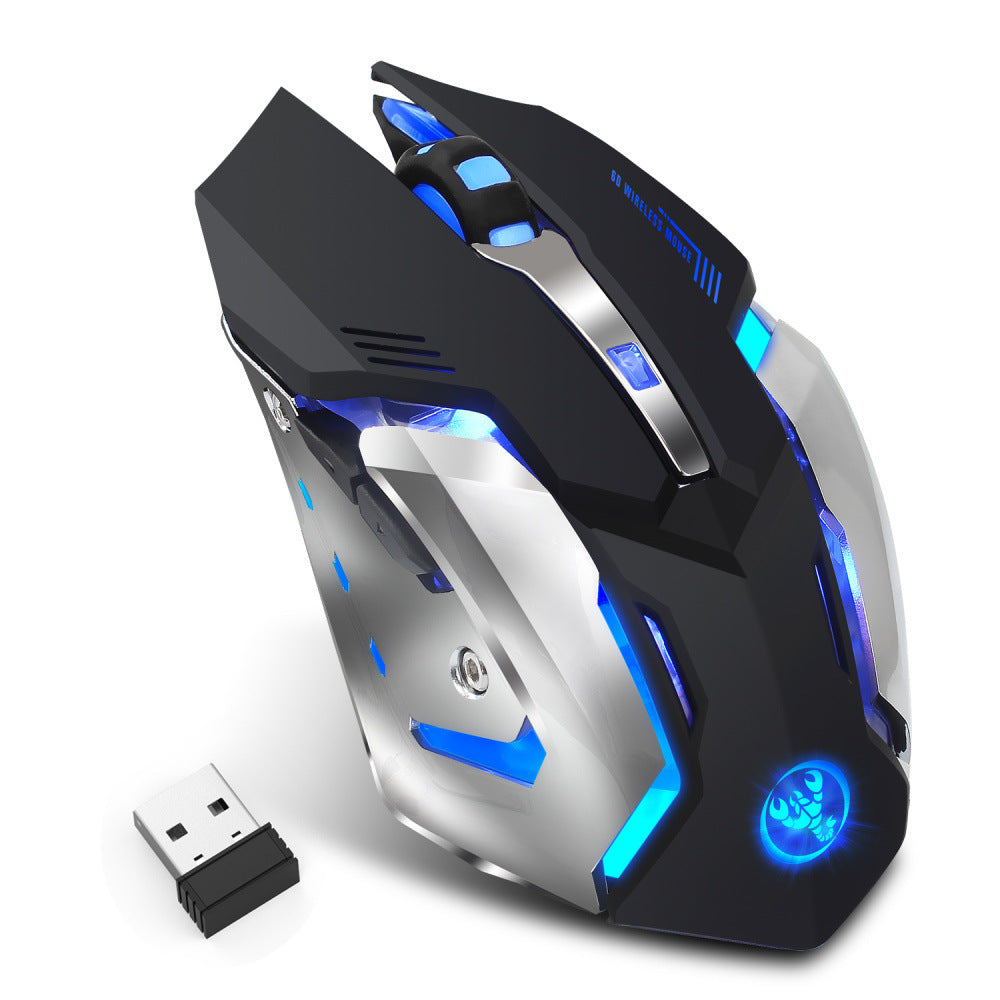 HXSJ new wireless mouse 2.4GPI gaming mouse glowing mouse Rusoft Innovation