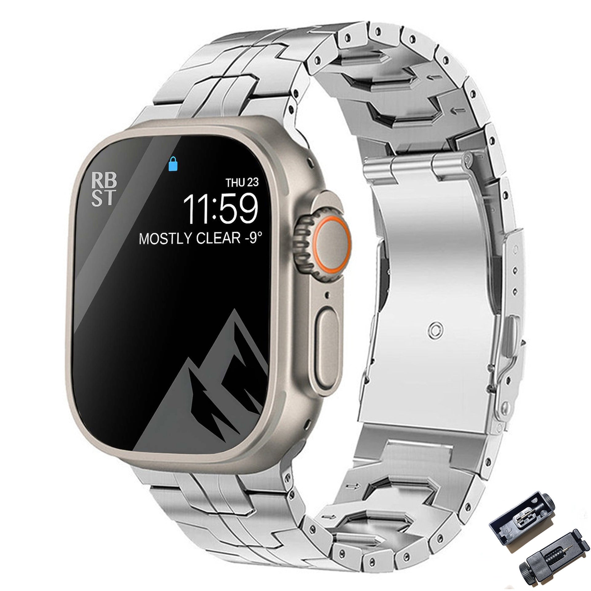 Suitable For Titanium Alloy Watch Strap Iron Man Safety Catch Titanium Band Metal Strap Rusoft Innovation
