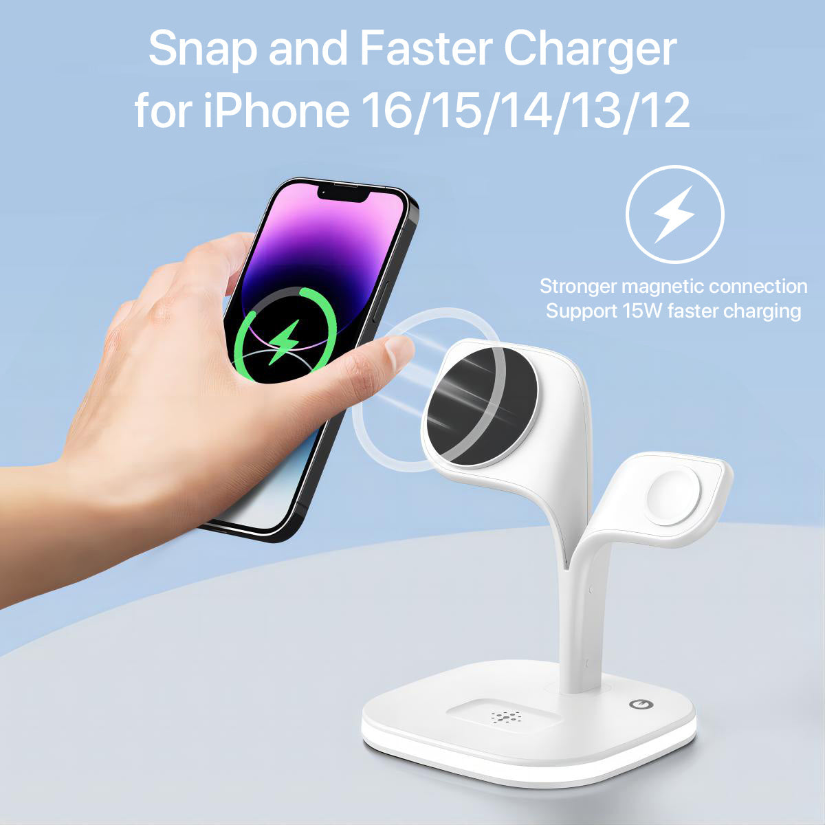 5-in-1 Magnetic Real Wireless Desktop Fast Charging Station For Multiple Devices Rusoft Innovation