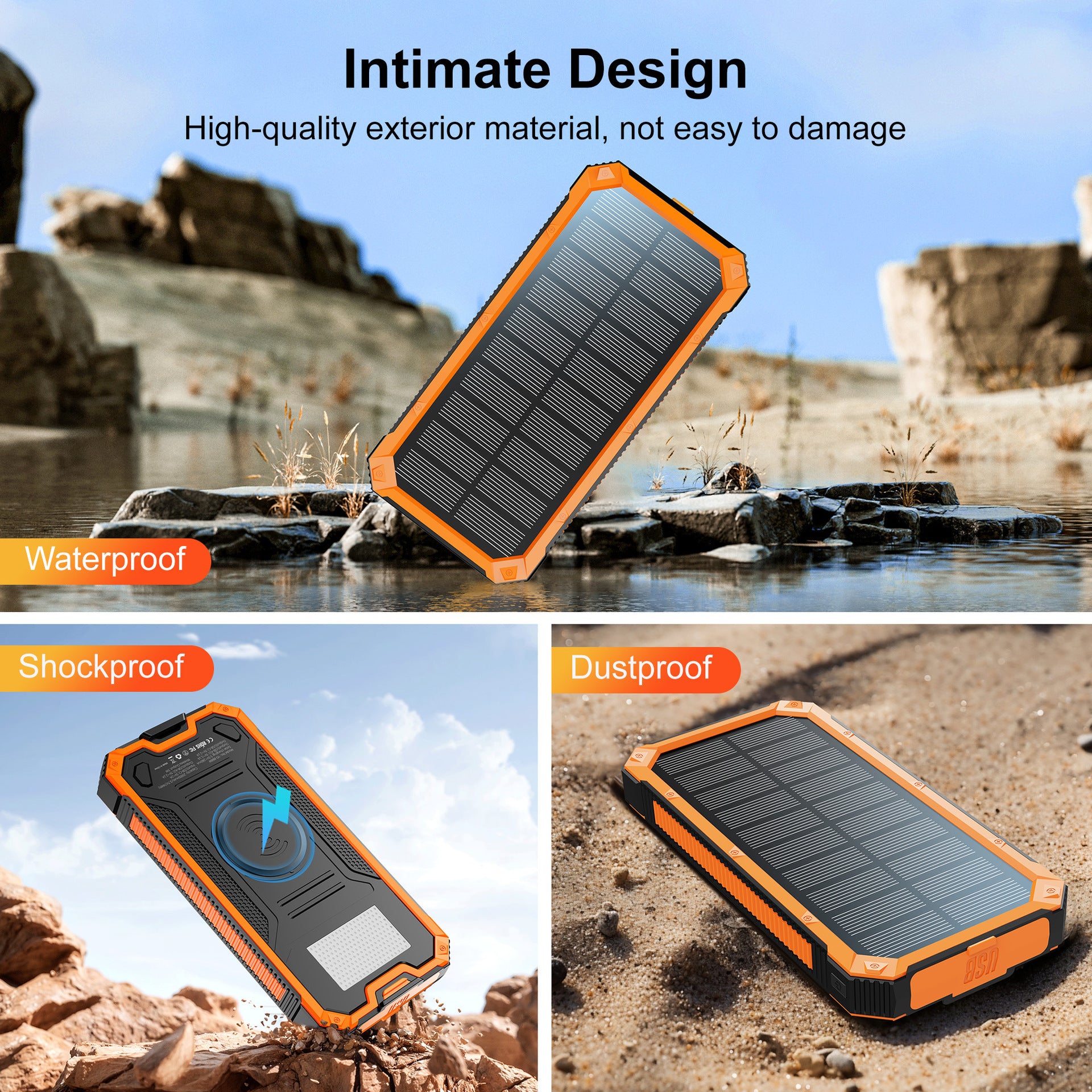 Outdoor Waterproof Wireless Charger Solar Charging Unit Rusoft Innovation