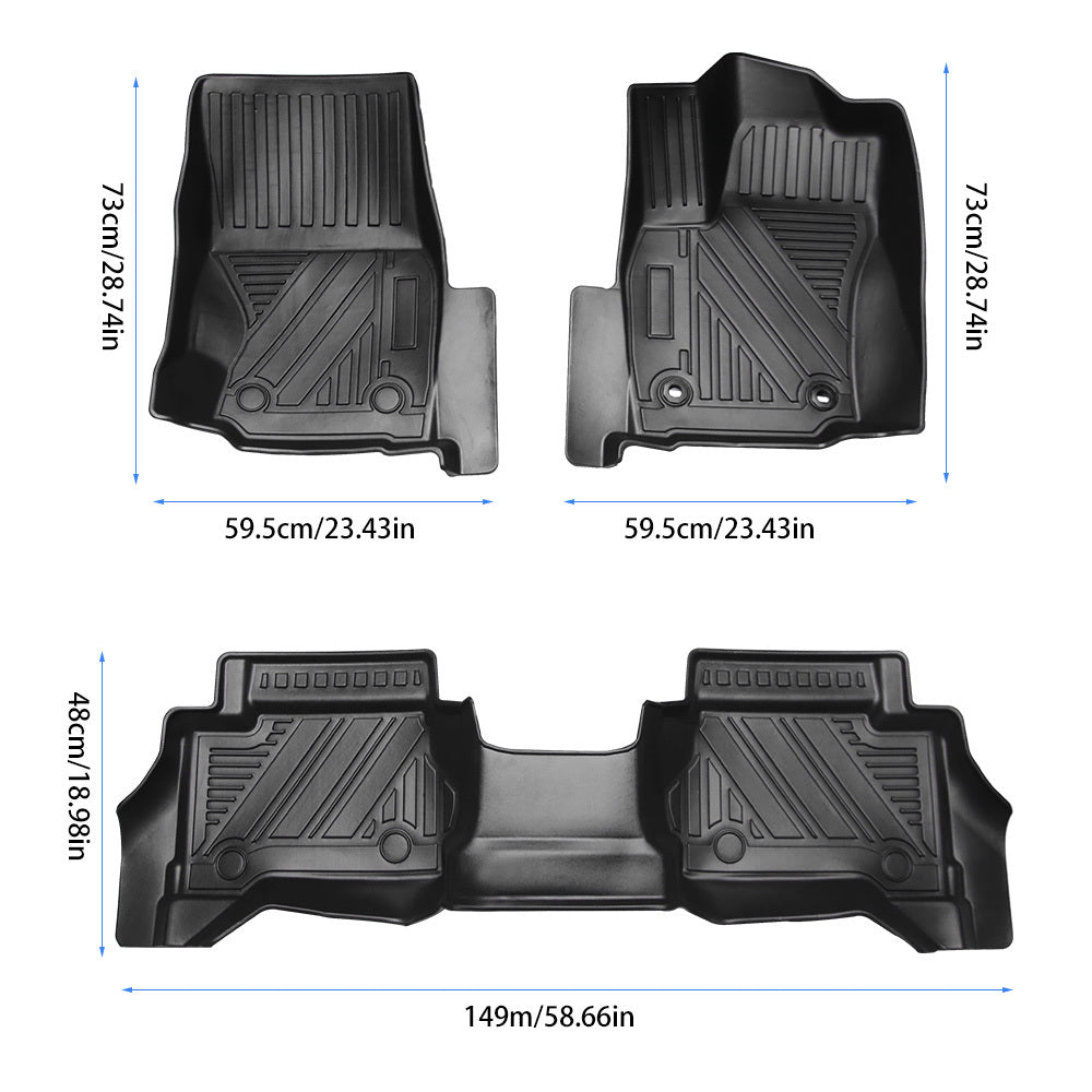 All Weather TPE Floor Liner Floor Mats Compatible With Tacoma 2024 Auto Accessories Rusoft Innovation