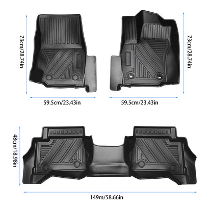 All Weather TPE Floor Liner Floor Mats Compatible With Tacoma 2024 Auto Accessories Rusoft Innovation
