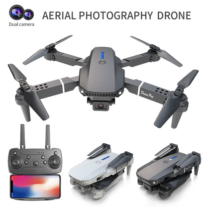 E88 Dual Camera Drone, WiFi FPV Double Folding RC Quadcopter Altitude Hold, Remote Control Toy For Beginners, Ideal Men's Gift For Outdoor Fun, Great For Christmas, Halloween, And Thanksgiving Rusoft Innovation