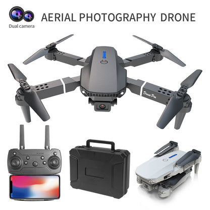 E88 Dual Camera Drone, WiFi FPV Double Folding RC Quadcopter Altitude Hold, Remote Control Toy For Beginners, Ideal Men's Gift For Outdoor Fun, Great For Christmas, Halloween, And Thanksgiving Rusoft Innovation