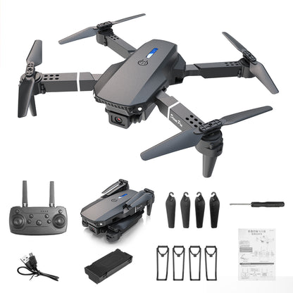 E88 Dual Camera Drone, WiFi FPV Double Folding RC Quadcopter Altitude Hold, Remote Control Toy For Beginners, Ideal Men's Gift For Outdoor Fun, Great For Christmas, Halloween, And Thanksgiving Rusoft Innovation
