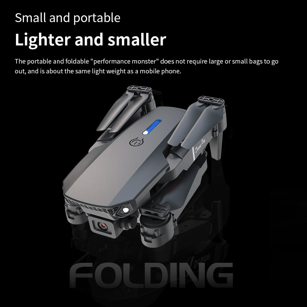 E88 Dual Camera Drone, WiFi FPV Double Folding RC Quadcopter Altitude Hold, Remote Control Toy For Beginners, Ideal Men's Gift For Outdoor Fun, Great For Christmas, Halloween, And Thanksgiving Rusoft Innovation