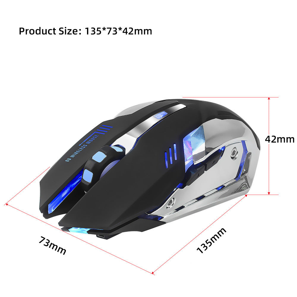HXSJ new wireless mouse 2.4GPI gaming mouse glowing mouse Rusoft Innovation