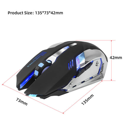 HXSJ new wireless mouse 2.4GPI gaming mouse glowing mouse Rusoft Innovation