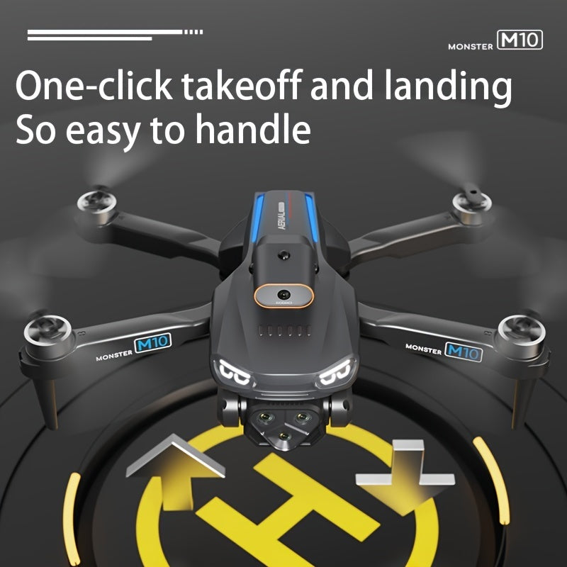 M10 Drone With Screen Control, Brushless Remote Control, Foldable Optical Flow Positioning  Toy Rusoft Innovation