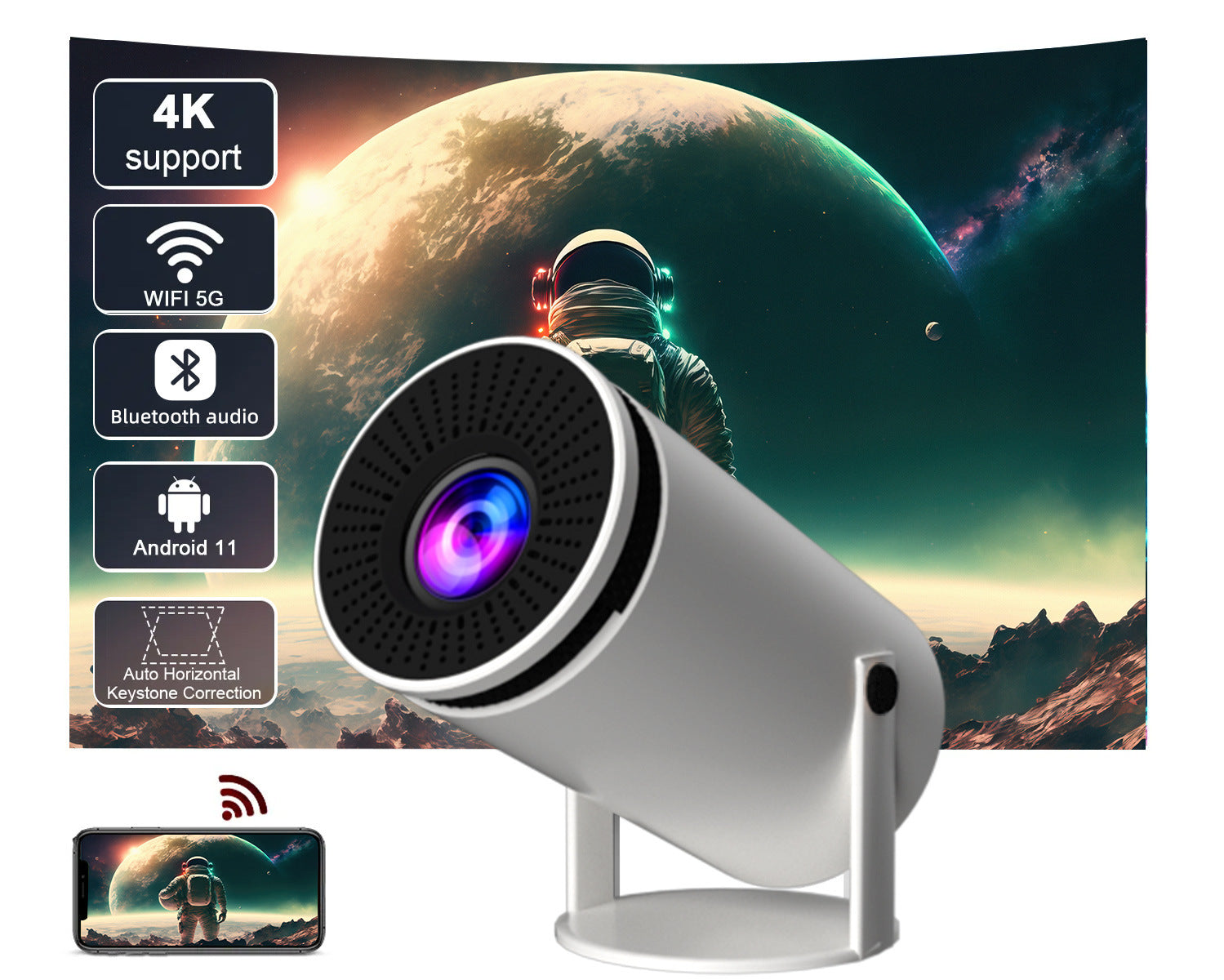 HY300 Smart Projector / Proyector HD para casa Rusoft Innovation