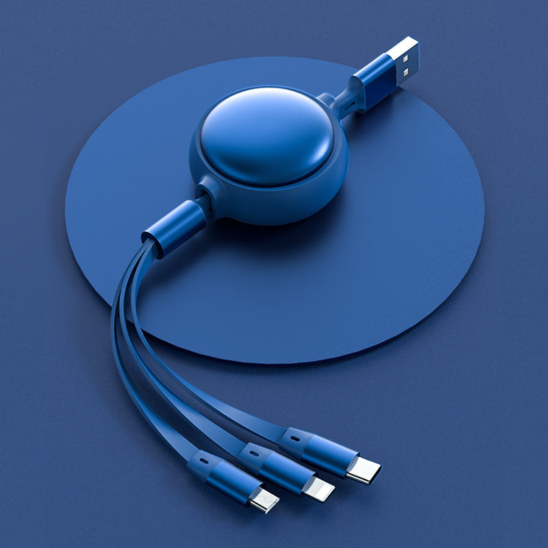 Cable Retráctil 3 en 1 – USB-C, Micro USB y Lightning, Carga Rápida 2.4A, Universal y Portátil para Smartphone, Tablet y Más Rusoft Innovation