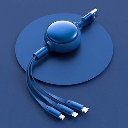 Cable Retráctil 3 en 1 – USB-C, Micro USB y Lightning, Carga Rápida 2.4A, Universal y Portátil para Smartphone, Tablet y Más Rusoft Innovation