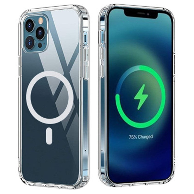 PC Transparent Magnetic Wireless Charger Protective Case Phone Case Rusoft Innovation