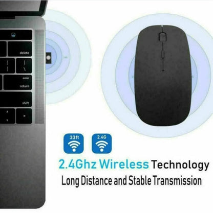 2.4GHz USB Wireless Optical Mouse Mice For Macbook Pro Air PC Rusoft Innovation