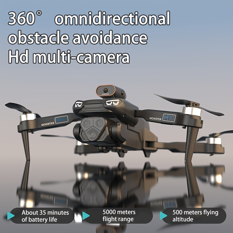 M10 Drone With Screen Control, Brushless Remote Control, Foldable Optical Flow Positioning  Toy Rusoft Innovation