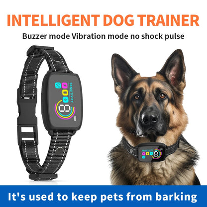 Smart Automatic Anti Barking Dog Collar Rechargeable Bark Stopper Stop Barking HD Digital Display IP67 Waterproof Collar For Dogs Pet Products Rusoft Innovation