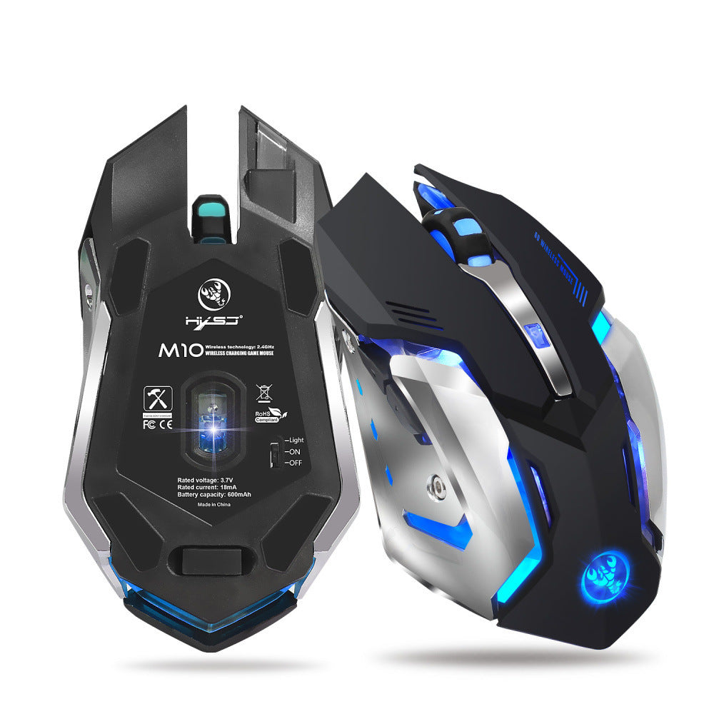 HXSJ new wireless mouse 2.4GPI gaming mouse glowing mouse Rusoft Innovation