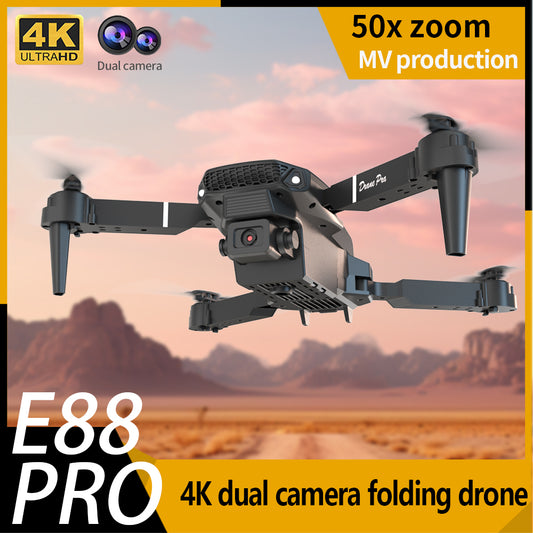 E88 Dual Camera Drone, WiFi FPV Double Folding RC Quadcopter Altitude Hold, Remote Control Toy For Beginners, Ideal Men's Gift For Outdoor Fun, Great For Christmas, Halloween, And Thanksgiving Rusoft Innovation