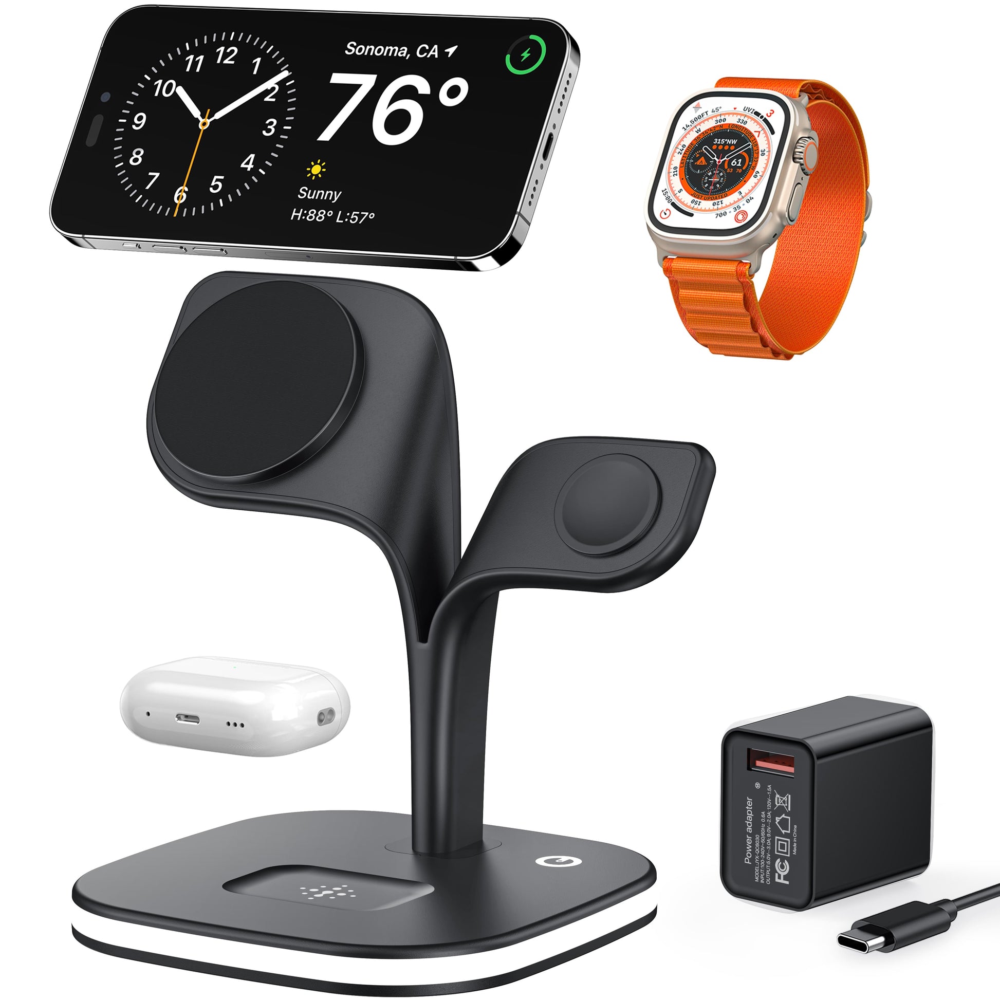 5-in-1 Magnetic Real Wireless Desktop Fast Charging Station For Multiple Devices Rusoft Innovation