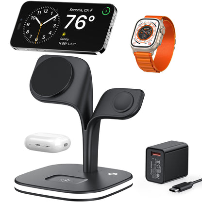 5-in-1 Magnetic Real Wireless Desktop Fast Charging Station For Multiple Devices Rusoft Innovation