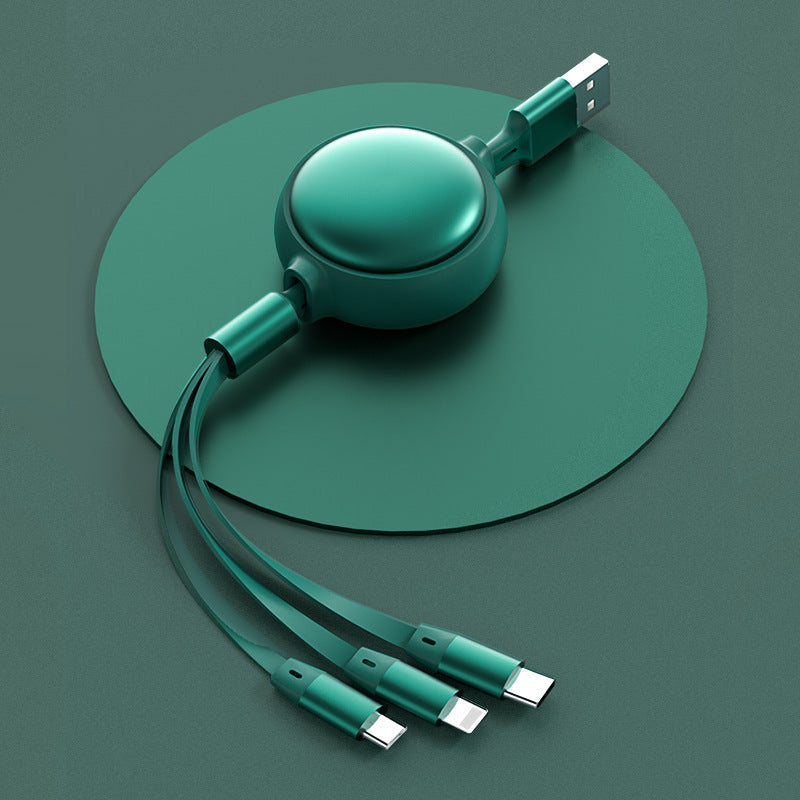 Cable Retráctil 3 en 1 – USB-C, Micro USB y Lightning, Carga Rápida 2.4A, Universal y Portátil para Smartphone, Tablet y Más Rusoft Innovation