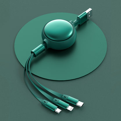 Cable Retráctil 3 en 1 – USB-C, Micro USB y Lightning, Carga Rápida 2.4A, Universal y Portátil para Smartphone, Tablet y Más Rusoft Innovation