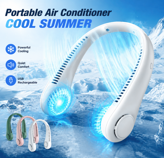 Rechargeable Neck Fan | Hands-Free Portable Cooling Rusoft Innovation