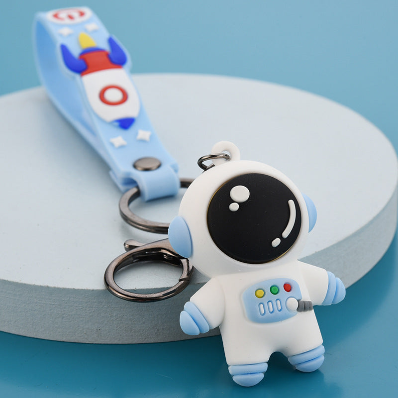 Dropshipping Cartoon Soft Glue Astronaut Keychain Spaceman Rusoft Innovation