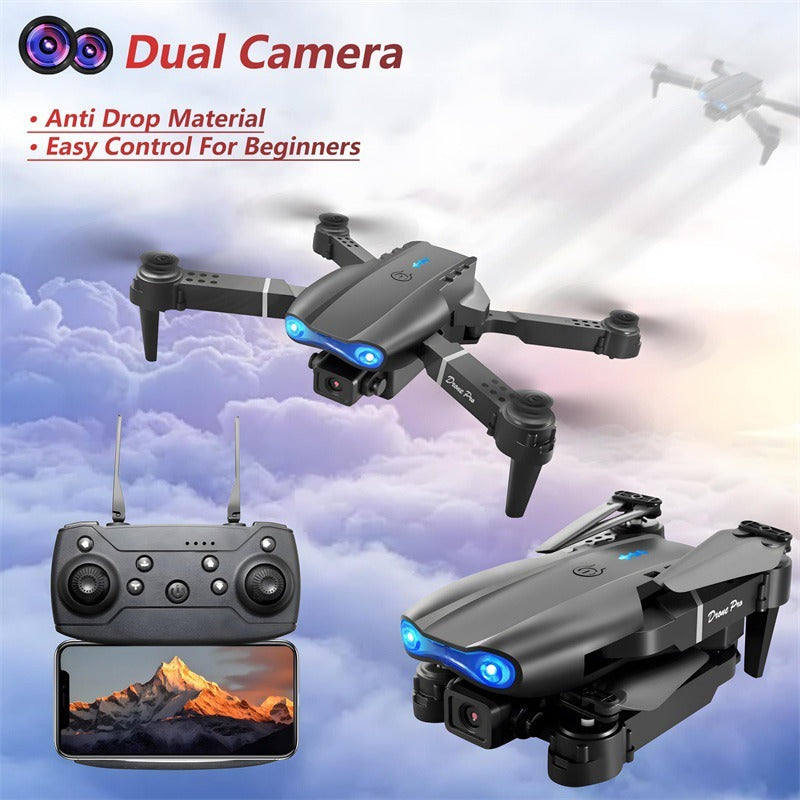 The E99 Dual-camera Drone With Two Batteries Has The Function Of Altitude Hold Mode. Thanks To The Dual Lenses, It Is Able To Fly Stably. Rusoft Innovation