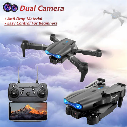The E99 Dual-camera Drone With Two Batteries Has The Function Of Altitude Hold Mode. Thanks To The Dual Lenses, It Is Able To Fly Stably. Rusoft Innovation