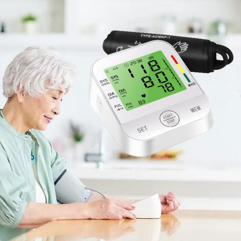 Home Arm Blood Pressure Monitor With Large Arm Cuff, Voice Announcement, Three-color Backlight And Large Display Rusoft Innovation