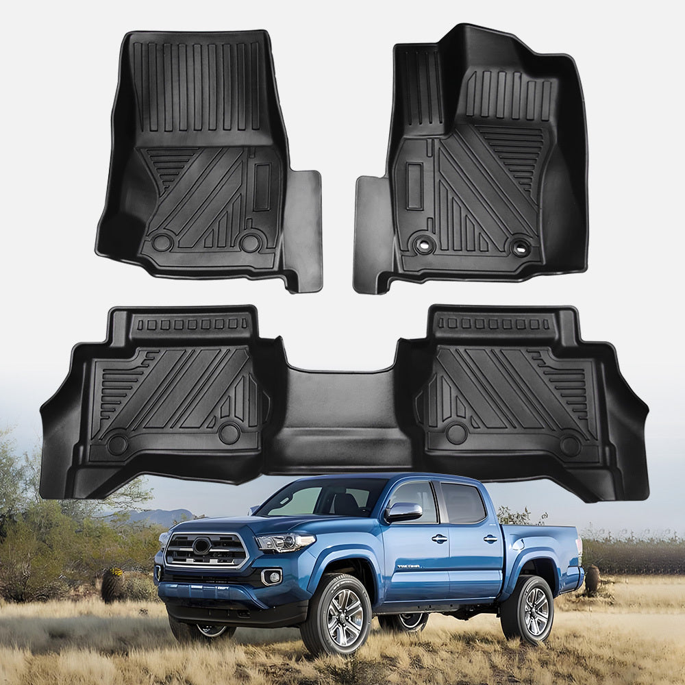 All Weather TPE Floor Liner Floor Mats Compatible With Tacoma 2024 Auto Accessories Rusoft Innovation