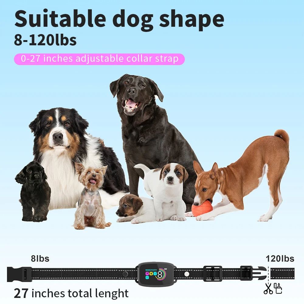Collar Antiladridos Inteligente – Recargable, Pantalla Digital, Impermeable IP67 para Perros Rusoft Innovation