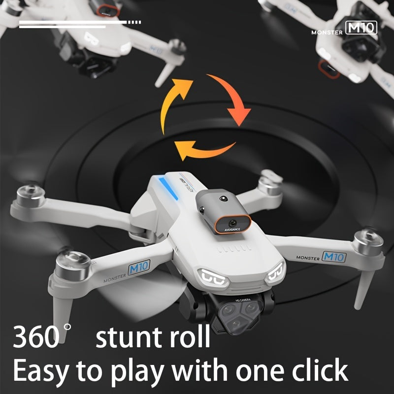 M10 Drone With Screen Control, Brushless Remote Control, Foldable Optical Flow Positioning  Toy Rusoft Innovation